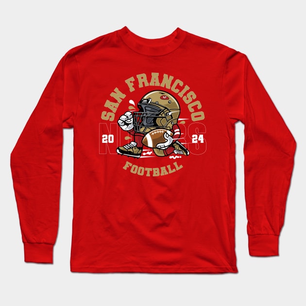 San Francisco Football Long Sleeve T-Shirt by Nagorniak